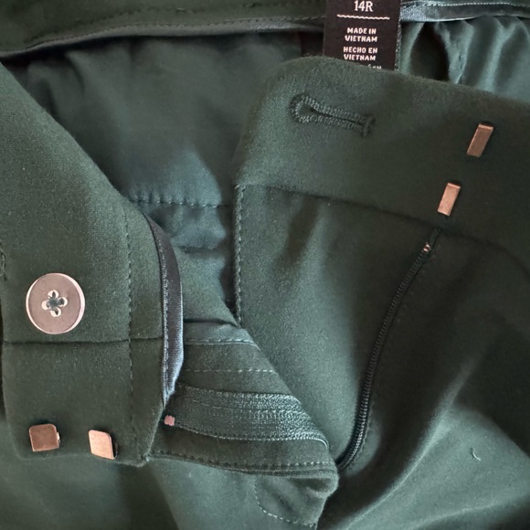 White House Black Market | Dark Green Slim Ankle Pants - Picture 7 of 9